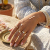 Wholesale Stackable Stainless Steel Geometric Electroplated Women's Bracelet
