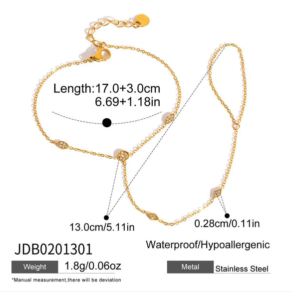 Wholesale Stackable Stainless Steel Geometric Electroplated Women's Bracelet