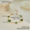 Wholesale Stackable Stainless Steel 18K Electroplated Geometric Emeraldedged Bracelet Set For Women