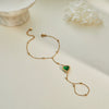 Wholesale Stackable Stainless Steel 18K Electroplated Geometric Emeraldedged Bracelet Set For Women