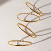Wholesale Stackable Stainless Steel Rhinestone Bracelets Electroplated Geometric Accessories For Women