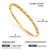 Wholesale Stackable Stainless Steel Rhinestone Bracelets Electroplated Geometric Accessories For Women