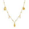 Wholesale Stackable Starfish Shells With Pearl Pendants Stainless Steel 18K Gold Plated Minimalist Women's Necklace