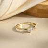 Wholesale Stackable Women's S925 Silver Geometric Electroplated Rings With D Color Moissanite