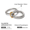 Wholesale Stacked Pearl Stainless Steel Ring For Women With Geometric Design And Electroplating