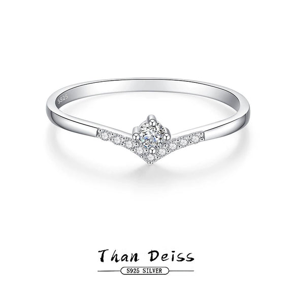 Wholesale Stacked Ring S925 Sterling Silver Simple Geometric Electroplated For Women