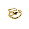 Wholesale Stacking Ring Brass Geometric Line Cross Design Electroplating For Women And Unisex