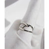 Wholesale Stacking Ring Brass Geometric Line Cross Design Electroplating For Women And Unisex