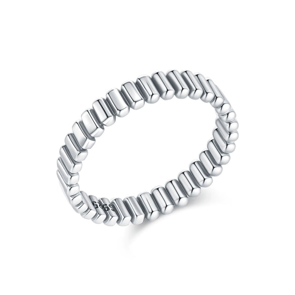 Wholesale Stacking Ring S925 Sterling Silver Retro Simple Women's Fashion Stylish Electroplated