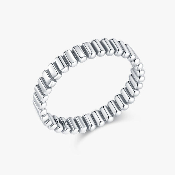 Wholesale Stacking Ring S925 Sterling Silver Retro Simple Women's Fashion Stylish Electroplated