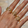 Wholesale Stacking Style Stainless Steel Electroplated Geometric Starfish Open Ring