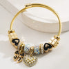 Wholesale Stainless Steel Alloy Diamondtreated Heart And Bow Pattern Bracelet For Women