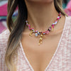Wholesale Stainless Steel Ancient Style Electroplated Bow Tie Pendant Necklace For Women