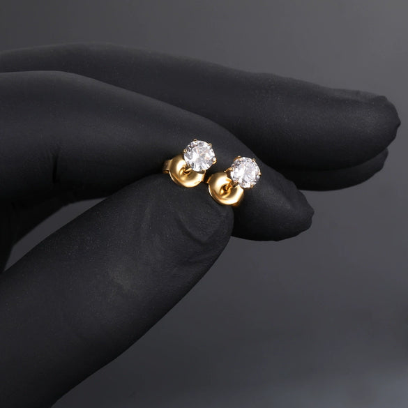 Wholesale Stainless Steel And Ceramic Ear Piercing Artifact With Geometric Design And Electroplating Treatment