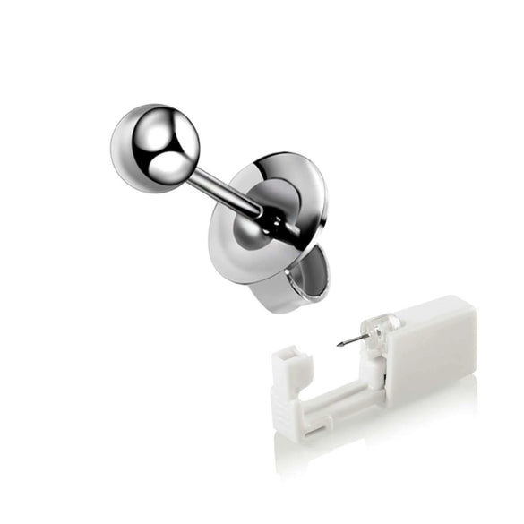 Wholesale Stainless Steel And Ceramic Ear Piercing Artifact With Geometric Design And Electroplating Treatment