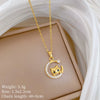 Wholesale Stainless Steel And Copper Animal Zodiac Pattern Luxury Style Fashionable Full Diamond Necklace Unisex Clavicle Chain