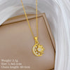 Wholesale Stainless Steel And Copper Animal Zodiac Pattern Luxury Style Fashionable Full Diamond Necklace Unisex Clavicle Chain