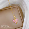 Wholesale Stainless Steel And Copper Animal Zodiac Pattern Luxury Style Fashionable Full Diamond Necklace Unisex Clavicle Chain