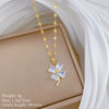 Wholesale Stainless Steel And Copper Animal Zodiac Pattern Luxury Style Fashionable Full Diamond Necklace Unisex Clavicle Chain