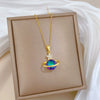 Wholesale Stainless Steel And Copper Geometric Star Galaxy Cartoon Style Pendant Necklace Unisex Allmatch Clavicle Chain