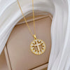 Wholesale Stainless Steel And Copper Geometric Style Love Cross Pendant Unisex Necklace