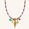 Wholesale Stainless Steel And Copper Multipendant Necklace With Animal Zodiac And Geometric Patterns Vacuum Plated