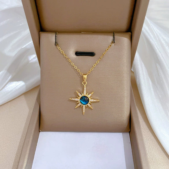 Wholesale Stainless Steel And Copper Necklace With Geometric Pattern For Women Light Luxury Elegant Gorgeous Design