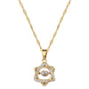 Wholesale Stainless Steel And Copper Sixpointed Star Geometric Light Luxury Elegant Gorgeous Diamond Women's Allmatch Clavicle Necklace
