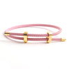 Wholesale Stainless Steel And Copper Wire Rope Bracelet Geometric Style Goldplated Electroplated For Couple