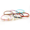 Wholesale Stainless Steel And Copper Wire Rope Bracelet Geometric Style Goldplated Electroplated For Couple