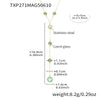 Wholesale Stainless Steel And Czech Glass Geometric Light Luxury Niche Necklace 18K Gold Plated