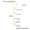 Wholesale Stainless Steel And Czech Glass Geometric Light Luxury Niche Necklace 18K Gold Plated
