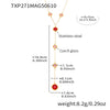 Wholesale Stainless Steel And Czech Glass Geometric Light Luxury Niche Necklace 18K Gold Plated