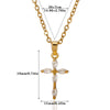 Wholesale Stainless Steel And Gold Electroplated Tiny Cross Pendant Necklace For Unisex