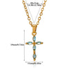 Wholesale Stainless Steel And Gold Electroplated Tiny Cross Pendant Necklace For Unisex