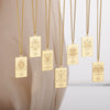 Wholesale Stainless Steel And Gold Twelve Constellations Animals Zodiac Tarot Totem Pendant Necklace With Electroplating