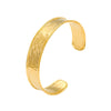 Wholesale Stainless Steel And 18K Electroplated Women's Fashion Widefaced Texture Bracelet Jewelry