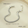 Wholesale Stainless Steel And 18K Gold Plated Zircon Women's Bracelet With Electroplating Process