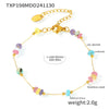 Wholesale Stainless Steel And Natural Stone Abacus Bead Necklace And Bracelet With Sweet Niche Design For Women Electroplated