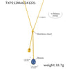 Wholesale 316L Stainless Steel And Resin Jewelry Set With Multicolored Dropshaped Pendant Tassel Electroplating Geometric Style For Women
