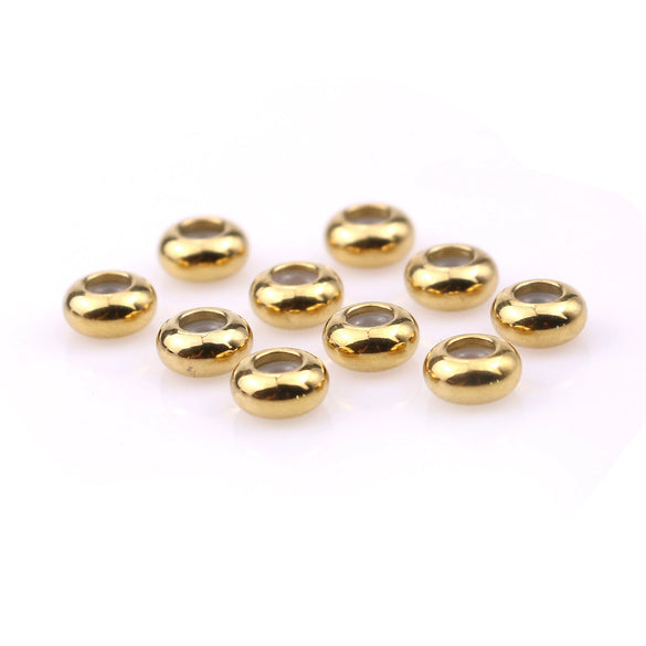 Wholesale Stainless Steel And Silicone Adjustable Necklace With Abacus Beads Electroplated Simple Geometric Glossy Diy Jewelry Accessories