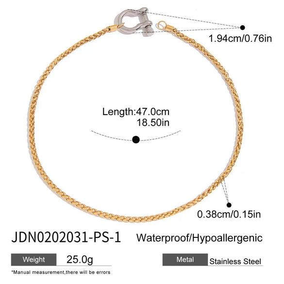 Wholesale Stainless Steel And 925 Silver Geometric Design Electroplated Women's Necklace