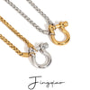 Wholesale Stainless Steel And 925 Silver Geometric Design Electroplated Women's Necklace