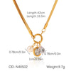 Wholesale Stainless Steel And Titanium Steel Animal Zodiac Inlay Pvd Vacuum Plating Pendant Necklace For Women