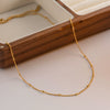 Wholesale Stainless Steel And Titanium Steel Ball Chain Geometric Round Knot Gold Plated Necklace For Women