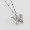 Wholesale 316L Stainless Steel And 316L Stainless Steel Bead Chain Women's English Letter Pendant Necklace With Ins Style And Electroplating