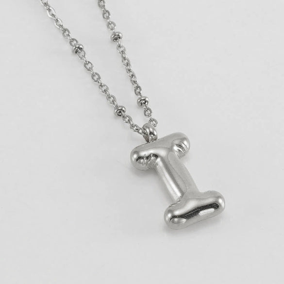 Wholesale 316L Stainless Steel And 316L Stainless Steel Bead Chain Women's English Letter Pendant Necklace With Ins Style And Electroplating