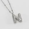 Wholesale 316L Stainless Steel And 316L Stainless Steel Bead Chain Women's English Letter Pendant Necklace With Ins Style And Electroplating