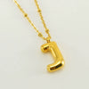 Wholesale 316L Stainless Steel And 316L Stainless Steel Bead Chain Women's English Letter Pendant Necklace With Ins Style And Electroplating
