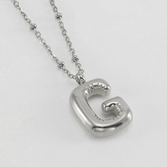 Wholesale 316L Stainless Steel And 316L Stainless Steel Bead Chain Women's English Letter Pendant Necklace With Ins Style And Electroplating